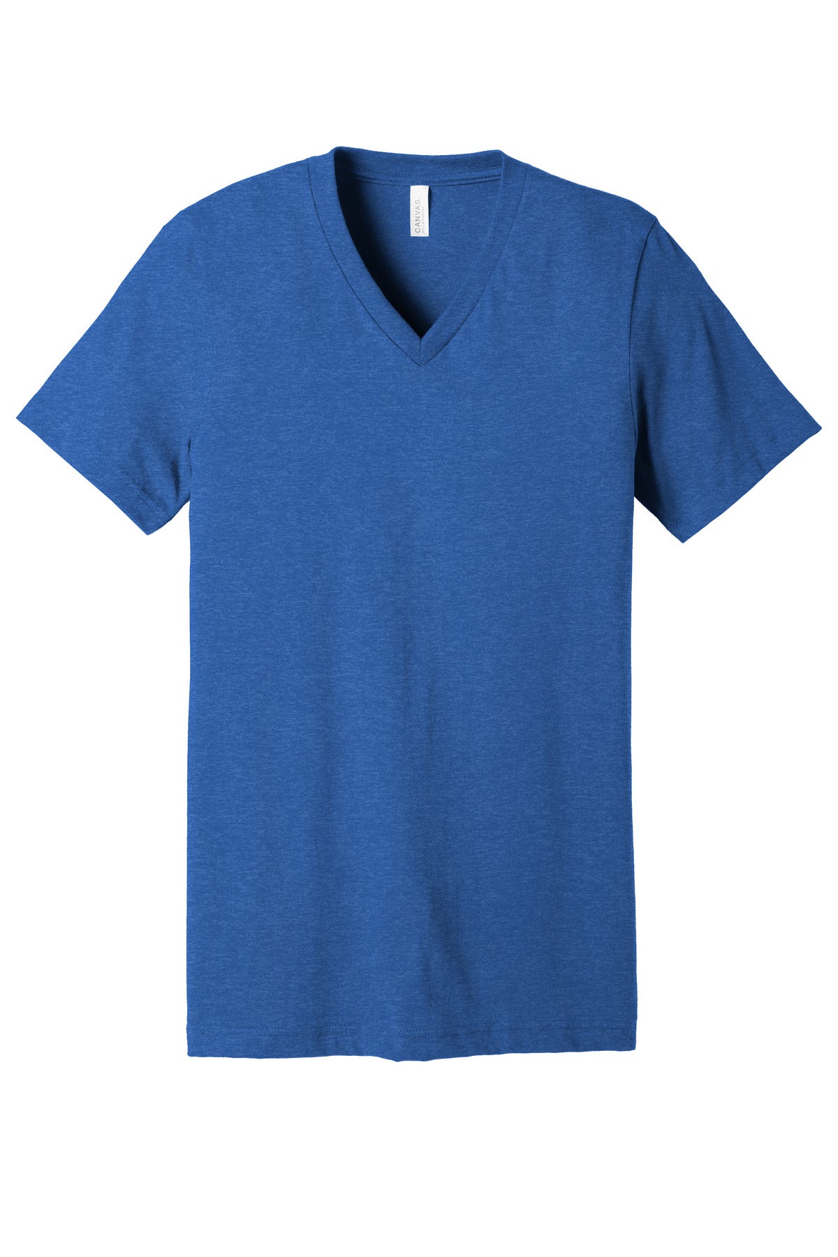 Front View of HthrTRRoy BELLA+CANVAS Unisex Heather CVC V-Neck Tee BC3005CVC