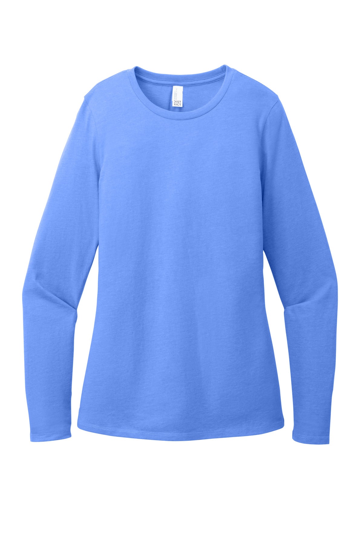 Front View of HtrdRoyal District Women's Perfect Blend CVC Long Sleeve Tee DT110