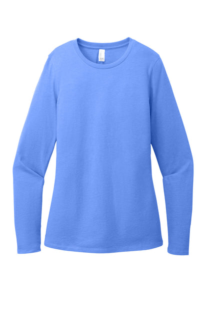 Front View of HtrdRoyal District Women's Perfect Blend CVC Long Sleeve Tee DT110