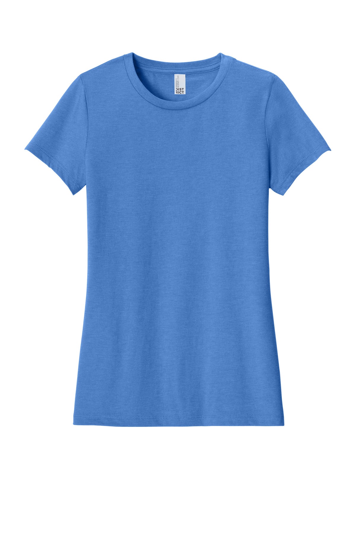 Front View of HtrdRoyal District Women's Perfect Blend CVC Tee. DM108L