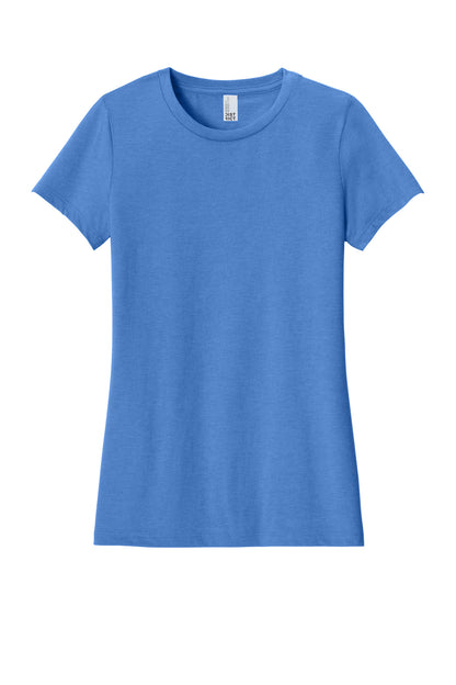 Front View of HtrdRoyal District Women's Perfect Blend CVC Tee. DM108L