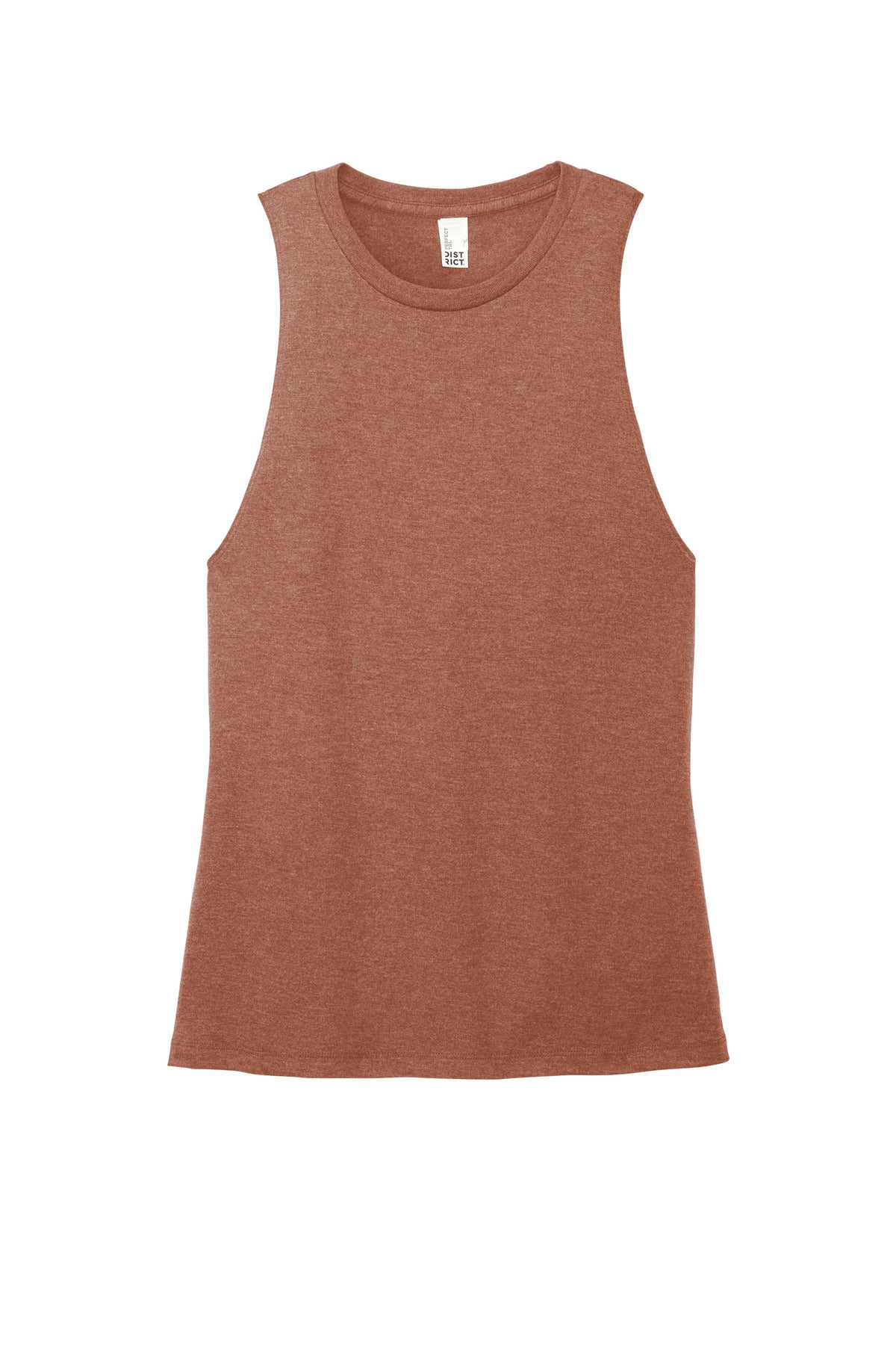Front View of HtrdRusset District Women's Perfect Tri Muscle Tank DT153
