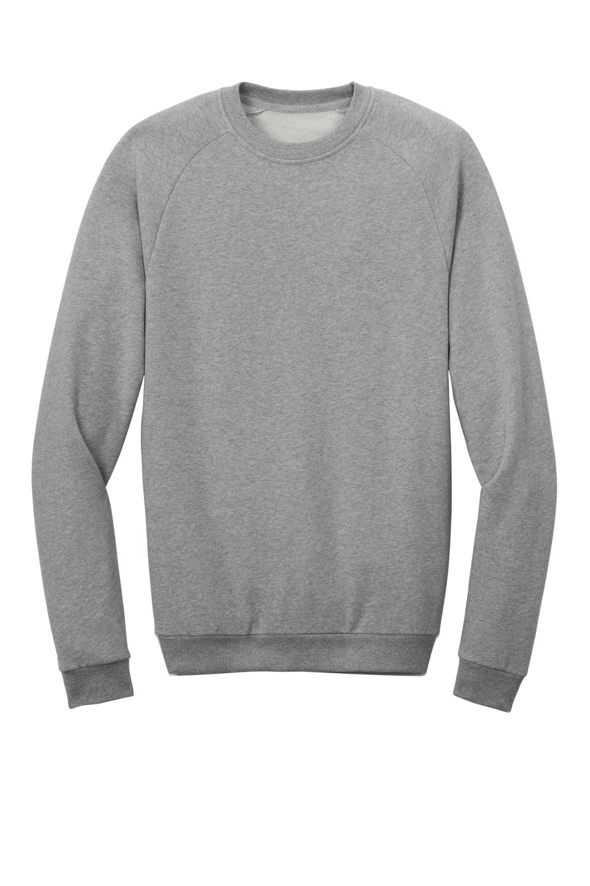 Front View of HtrdSteel District Cloud Fleece Crew DT7804