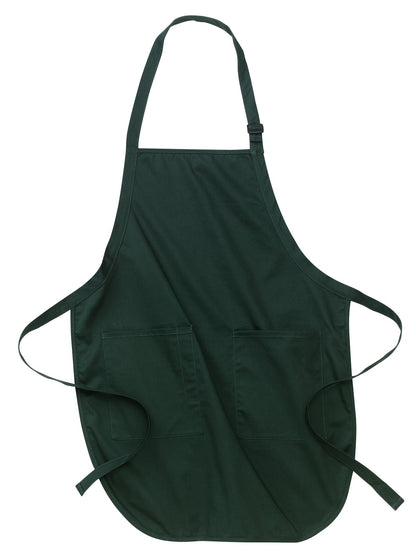 Front View of Hunter Port Authority Full-Length Apron with Pockets. A500