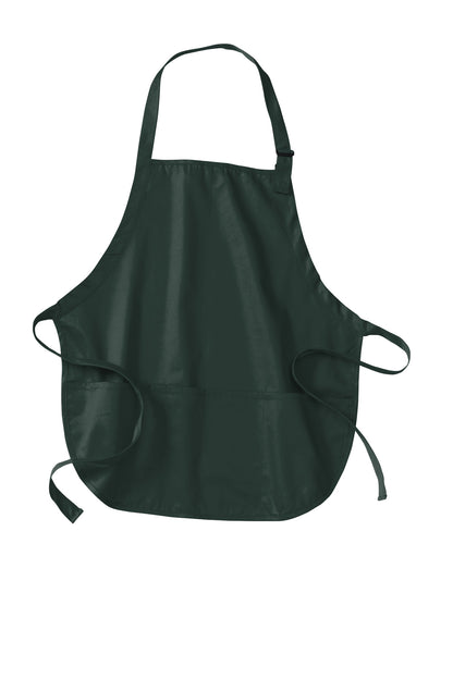Front View of Hunter Port Authority Medium-Length Apron with Pouch Pockets. A510