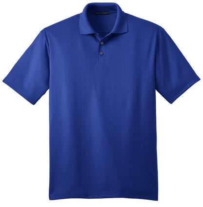 Front View of Hyper Blue Port Authority Performance Fine Jacquard Polo. K528
