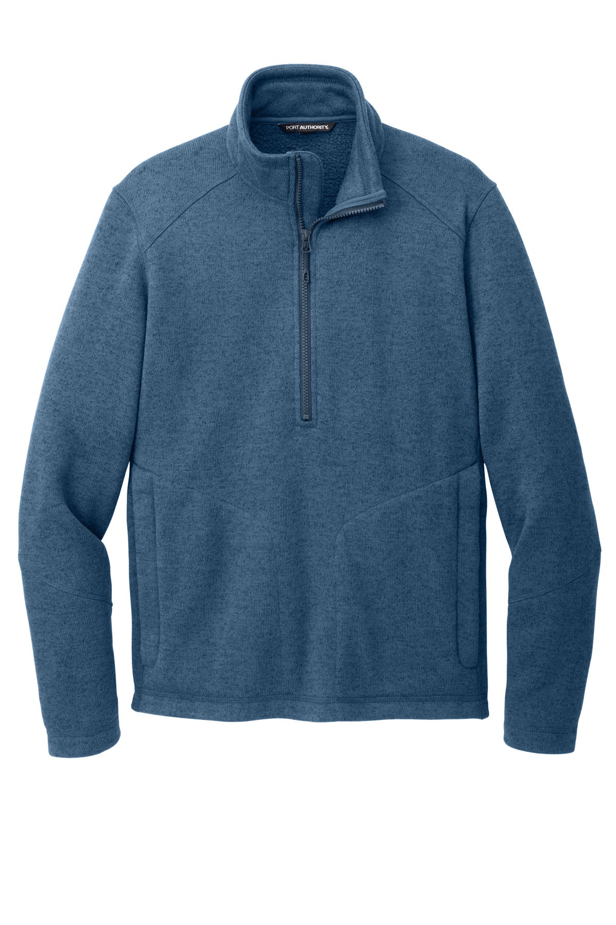 Front View of InsigBlHtr Port Authority Arc Sweater Fleece 1/4-Zip F426