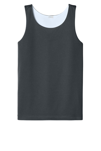 Front View of IrGy/White Sport-Tek Youth PosiCharge Competitor Rev Tank YST551