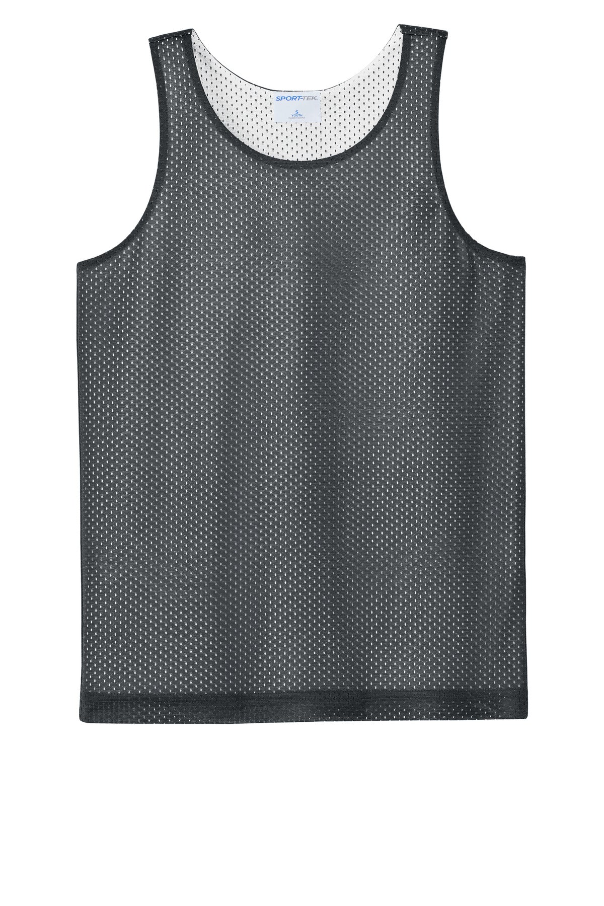 Front View of IrGy/White Sport-Tek Youth PosiCharge Reversible Mesh Tank YST5000