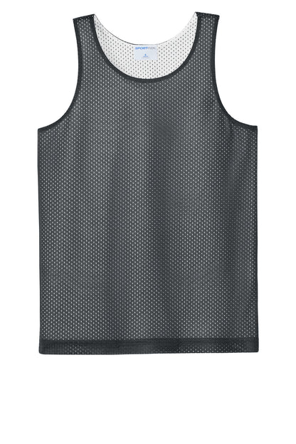 Front View of IrGy/White Sport-Tek Youth PosiCharge Reversible Mesh Tank YST5000