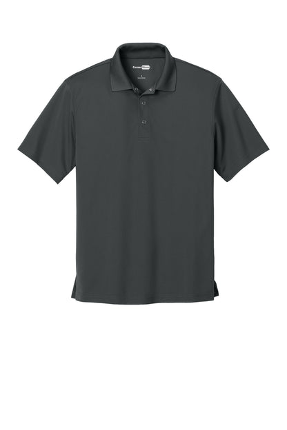 Front View of Iron Grey CornerStone Micropique Gripper Polo. CS421