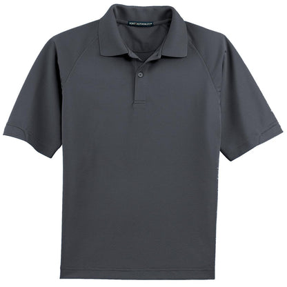 Front View of Iron Grey Port Authority Dry Zone Ottoman Polo. K525