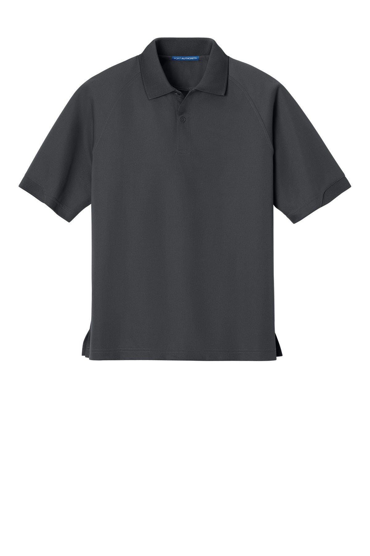 Front View of Iron Grey Port Authority Dry Zone Ottoman Polo. K525