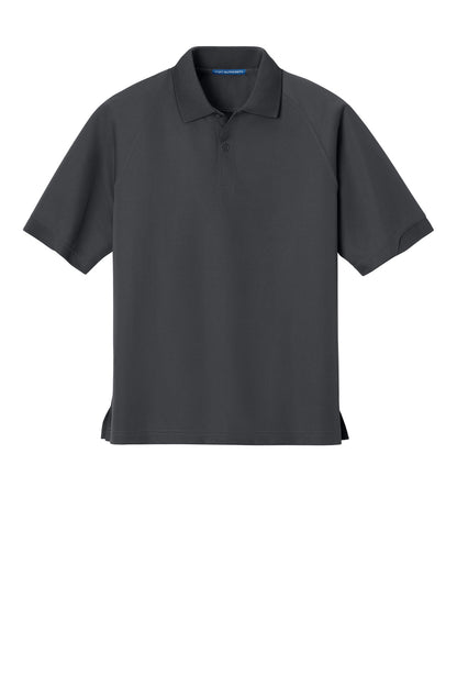 Front View of Iron Grey Port Authority Dry Zone Ottoman Polo. K525