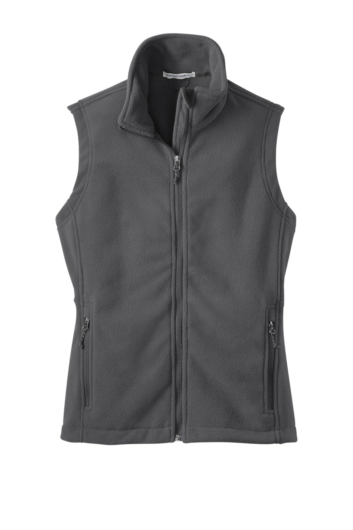 Front View of Iron Grey Port Authority Women's Value Fleece Vest. L219