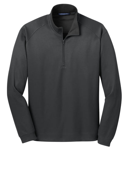 Front View of Iron Gry/Black Port Authority Vertical Texture 1/4-Zip Pullover. K805