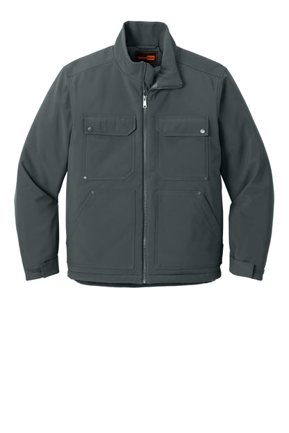 Front View of IronGrey CornerStone Insulated Workwear Soft Shell CSJ75