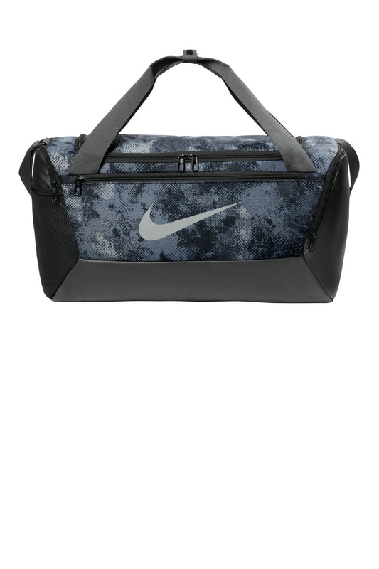 Front View of IronGrey LIMITED EDITION Nike Brasilia Camo Duffel NKFZ2610