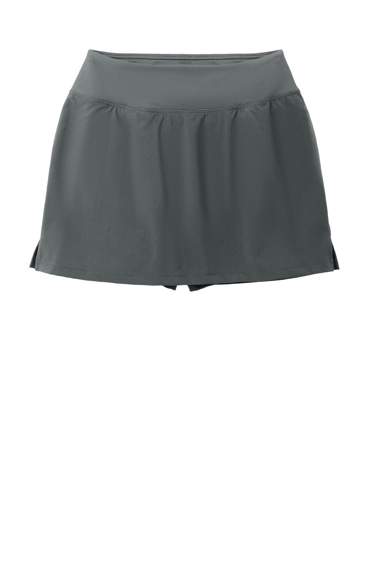 Front View of IronGrey Sport-Tek Women's Repeat Skort LST486