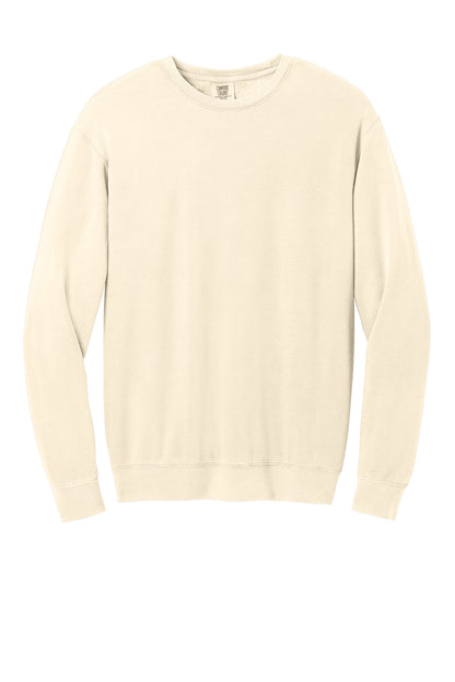 Front View of Ivory Comfort Colors Lightweight Crewneck Sweatshirt 1466