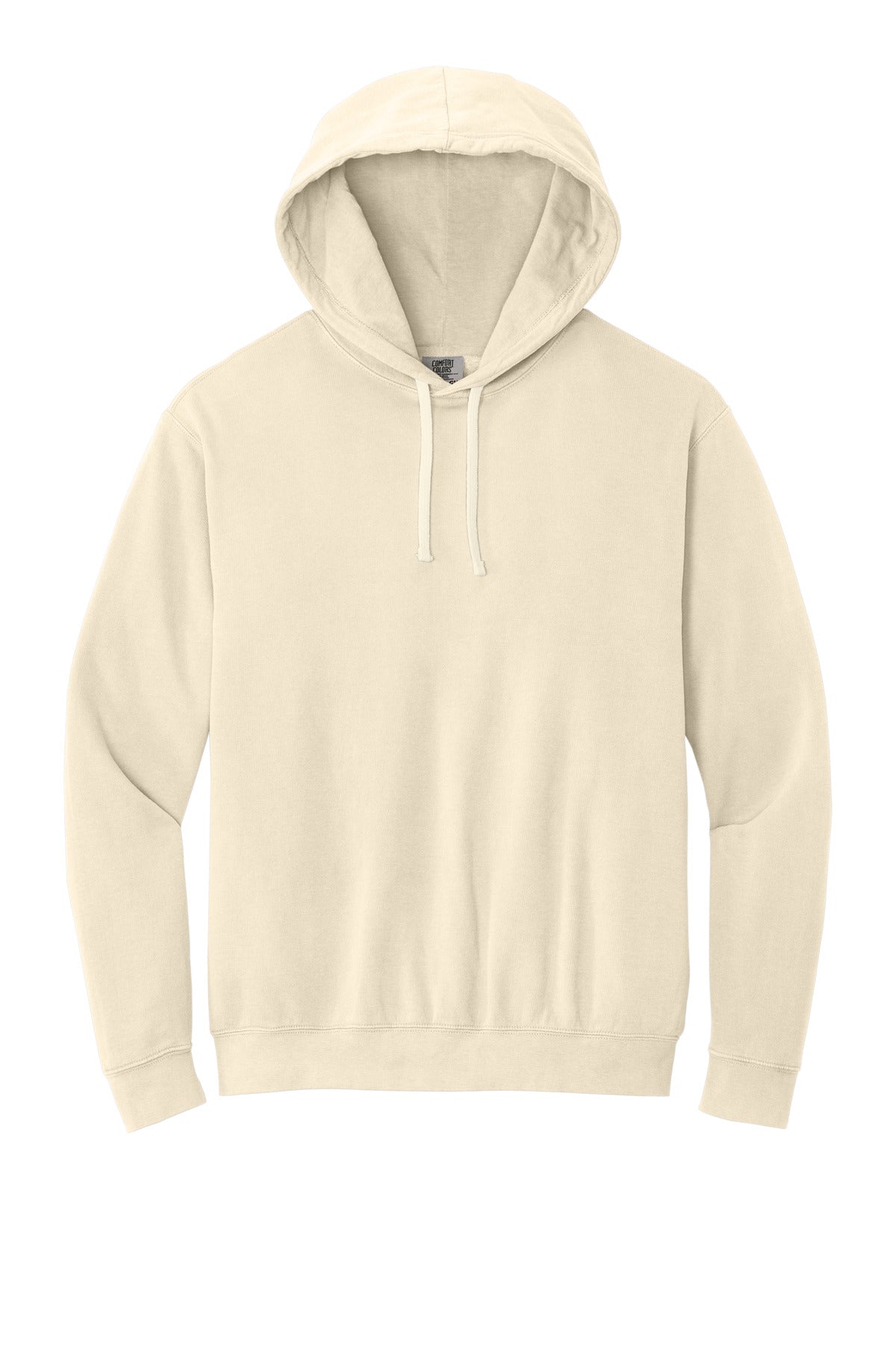 Front View of Ivory Comfort Colors Lightweight Hooded Sweatshirt 1467