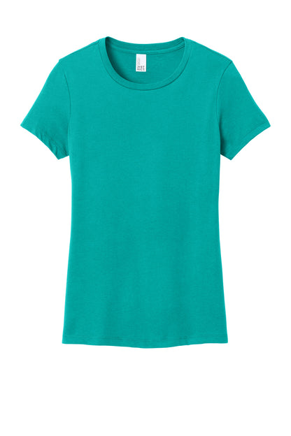 Front View of Jade District Women's Perfect Weight Tee. DM104L