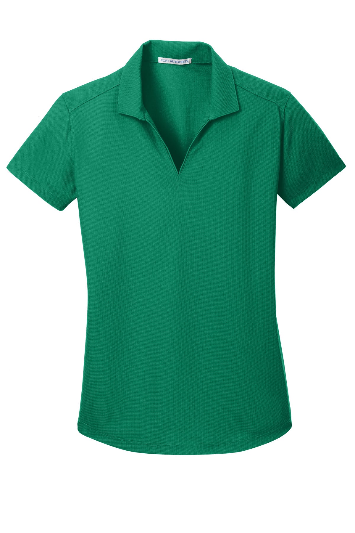 Front View of Jewel Green Port Authority Women's Dry Zone Grid Polo. L572