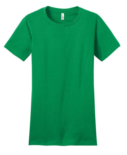 Front View of Kelly Green District Women's Fitted The Concert Tee DT5001