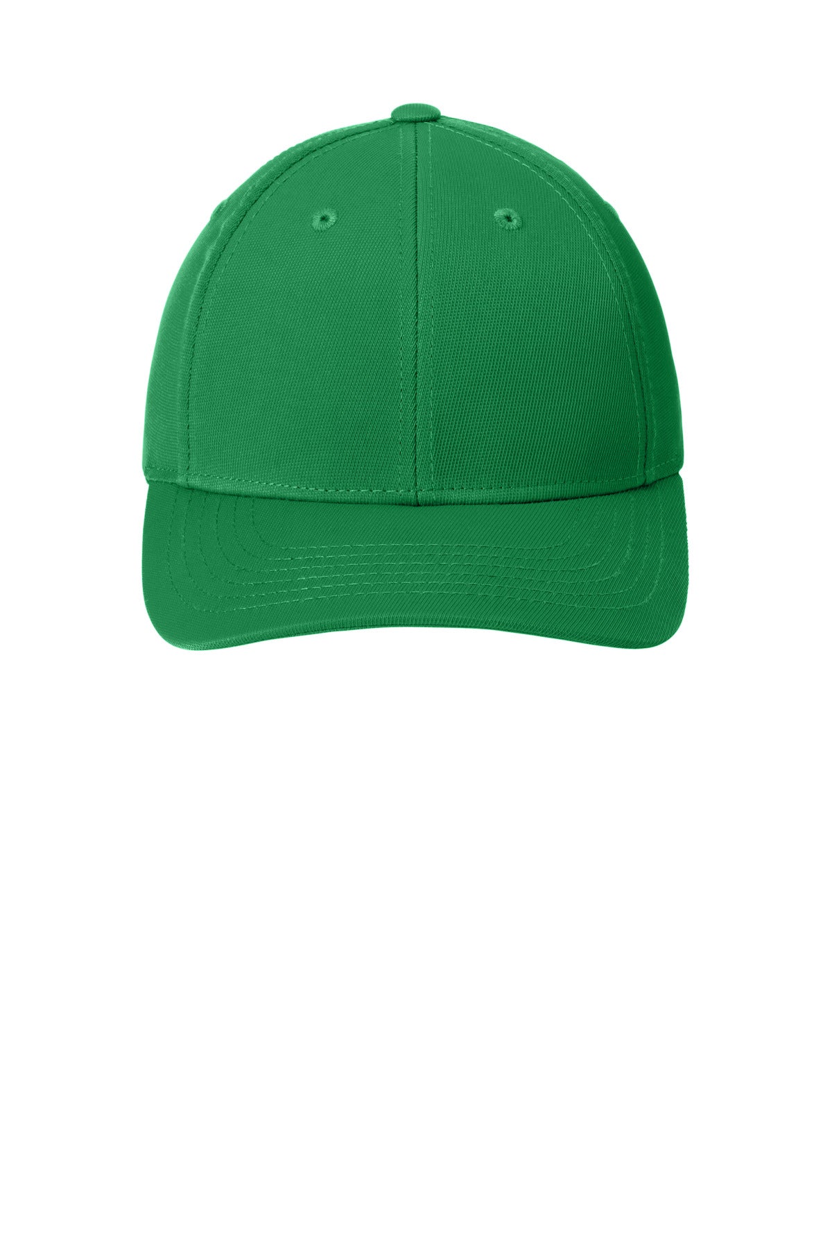 Front View of Kelly Green Sport-Tek Dry Zone Nylon Cap. STC10