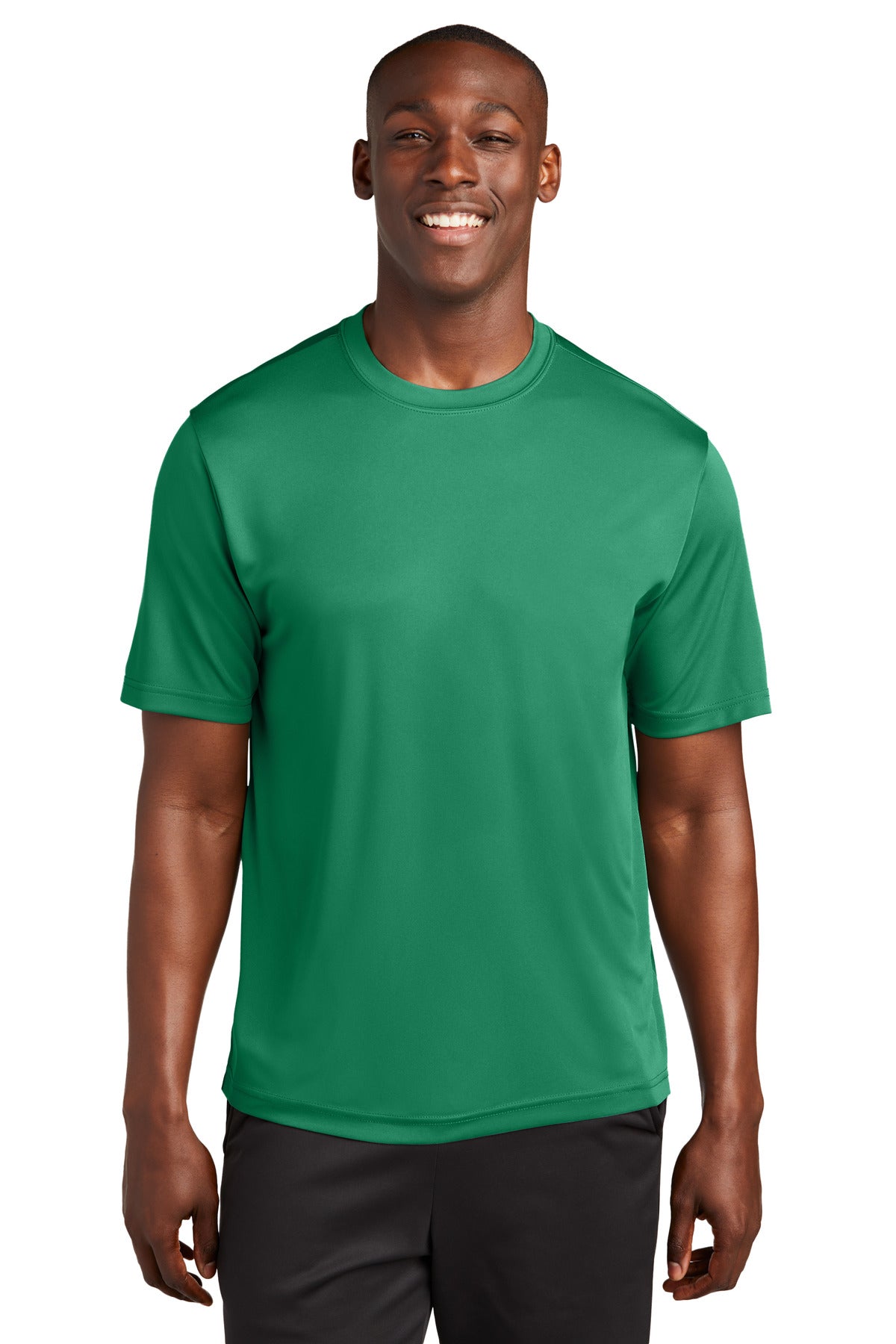 Front View of Kelly Green Sport-Tek Tall PosiCharge Competitor Tee. TST350