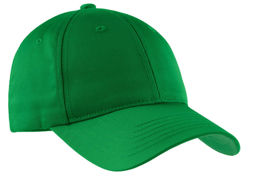 Front View of Kelly Green Sport-Tek Youth Dry Zone Nylon Cap. YSTC10