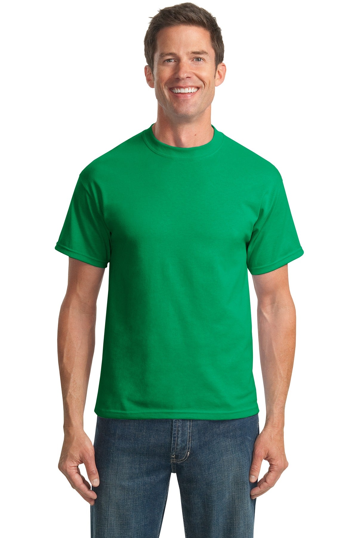Front View of Kelly Port & Company Tall Core Blend Tee. PC55T