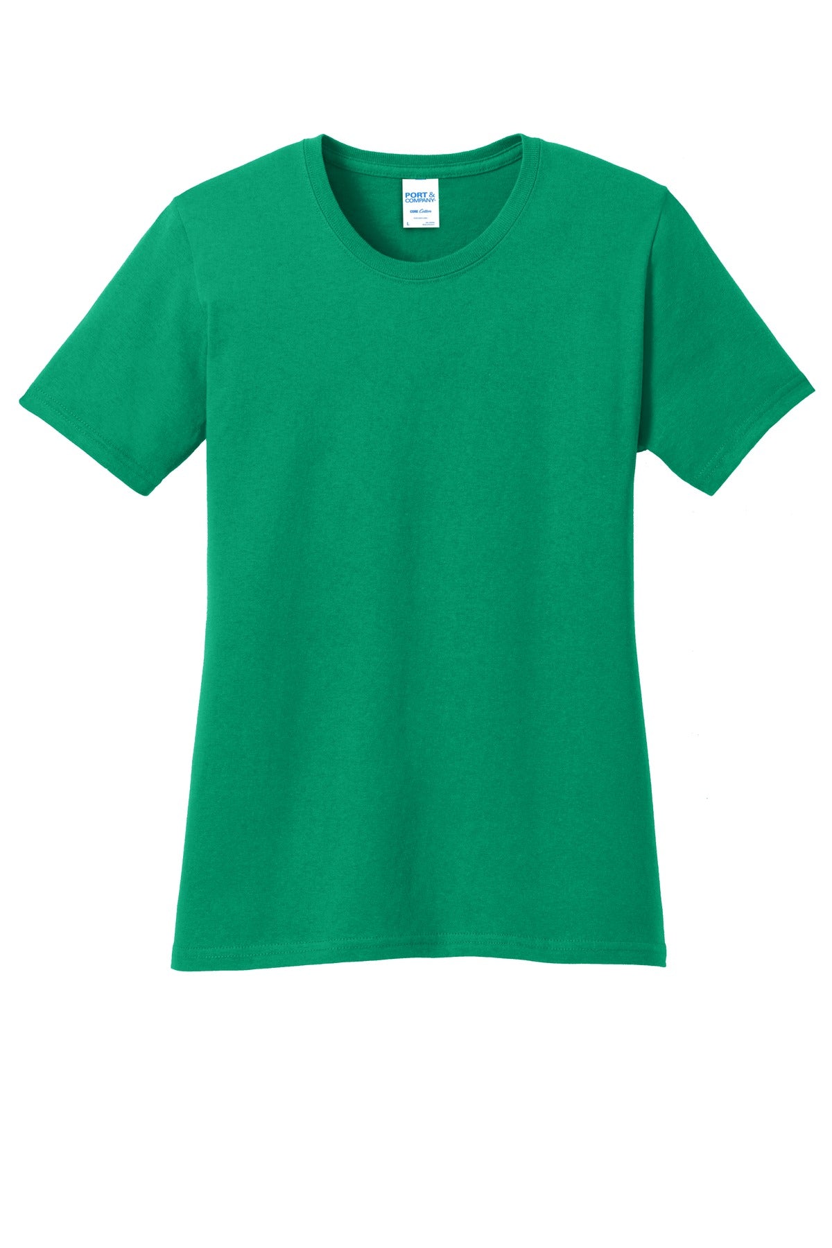 Front View of Kelly Port & Company Women's Core Cotton Tee. LPC54