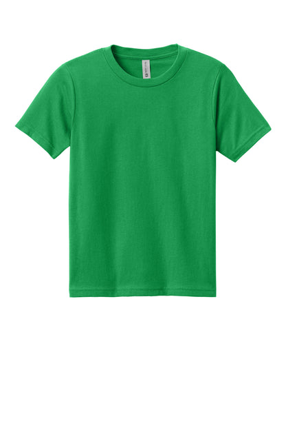 Front View of KellyGreen Next Level Apparel Youth Cotton Tee NL3310
