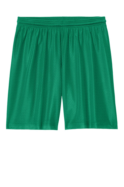 Front View of KellyGreen Sport-Tek PosiCharge Mesh 7" Short ST5100