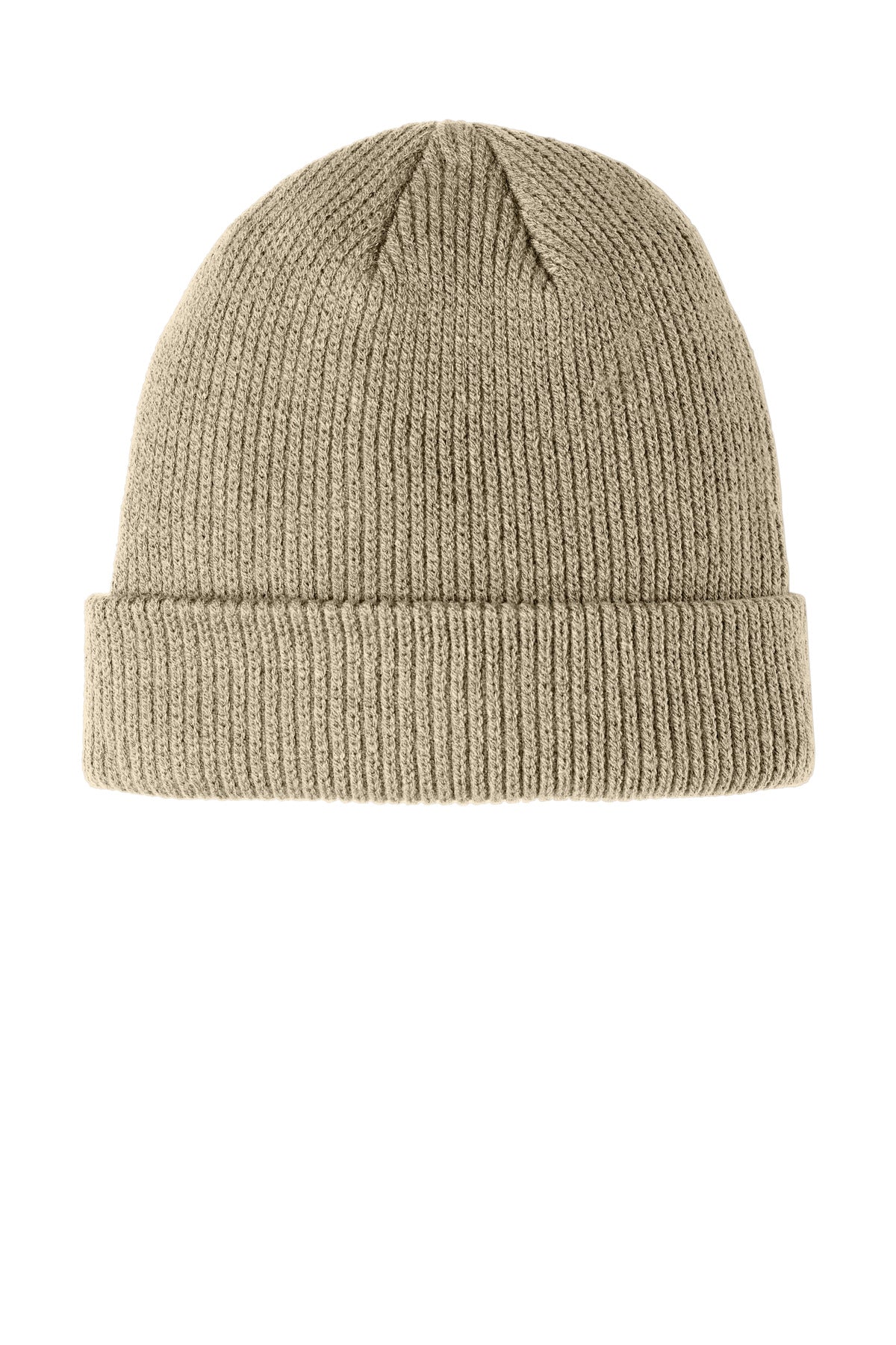 Front View of Khaki Port Authority Cozy Cuffed Beanie C977