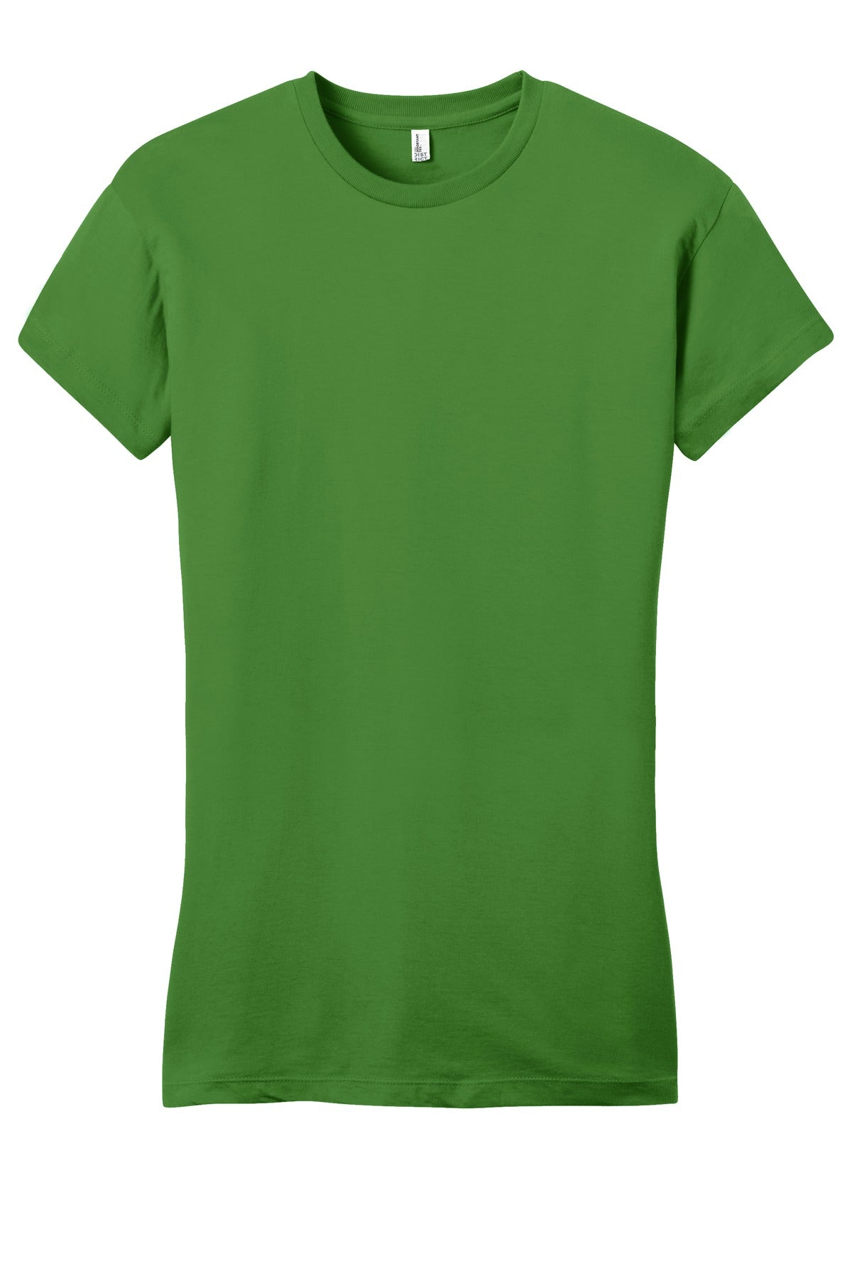 Front View of Kiwi Green District Women's Fitted Very Important Tee . DT6001