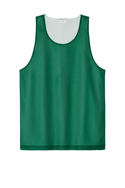 Front View of KllyGr/Wht Sport-Tek PosiCharge Reversible Mesh Tank ST5000