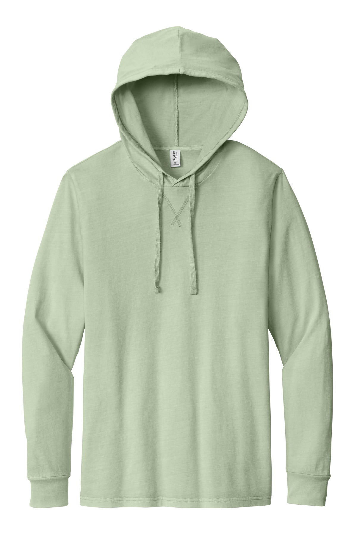 Front View of LichenGrn Allmade Unisex Mineral Dye Organic Cotton Hoodie Tee AL6305