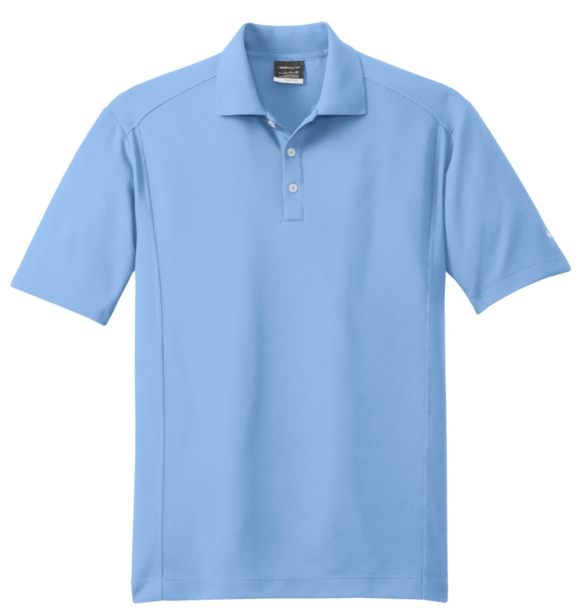 Front View of Light Blue Nike Dri-FIT Classic Polo. 267020