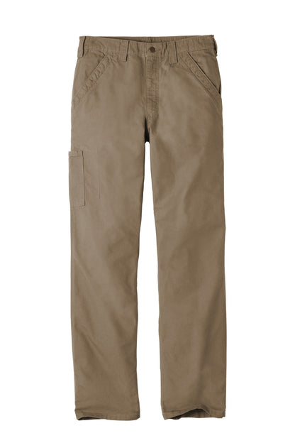 Front View of Light Brown Carhartt Canvas Work Dungaree. CTB151