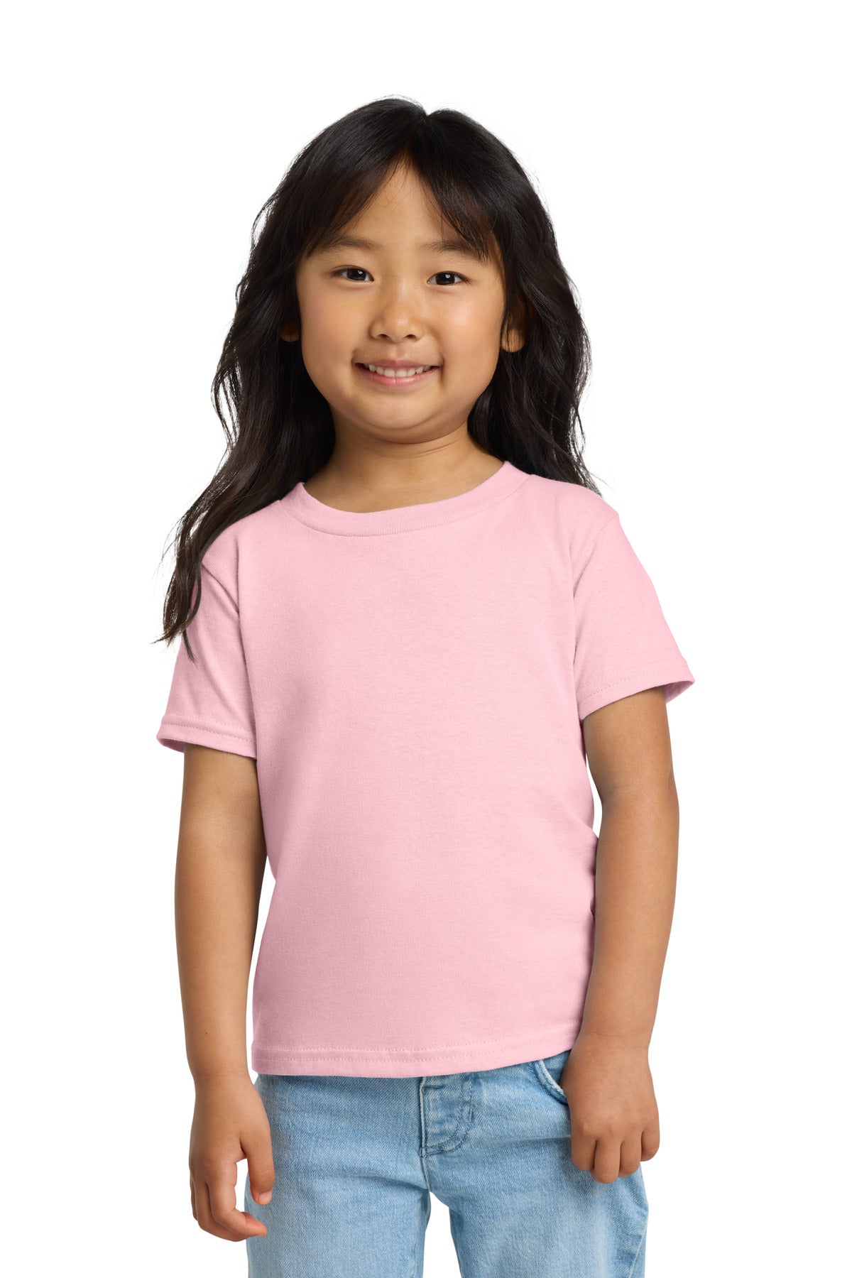 Front View of Light Pink Gildan Heavy Cotton Toddler T-Shirt 5100P