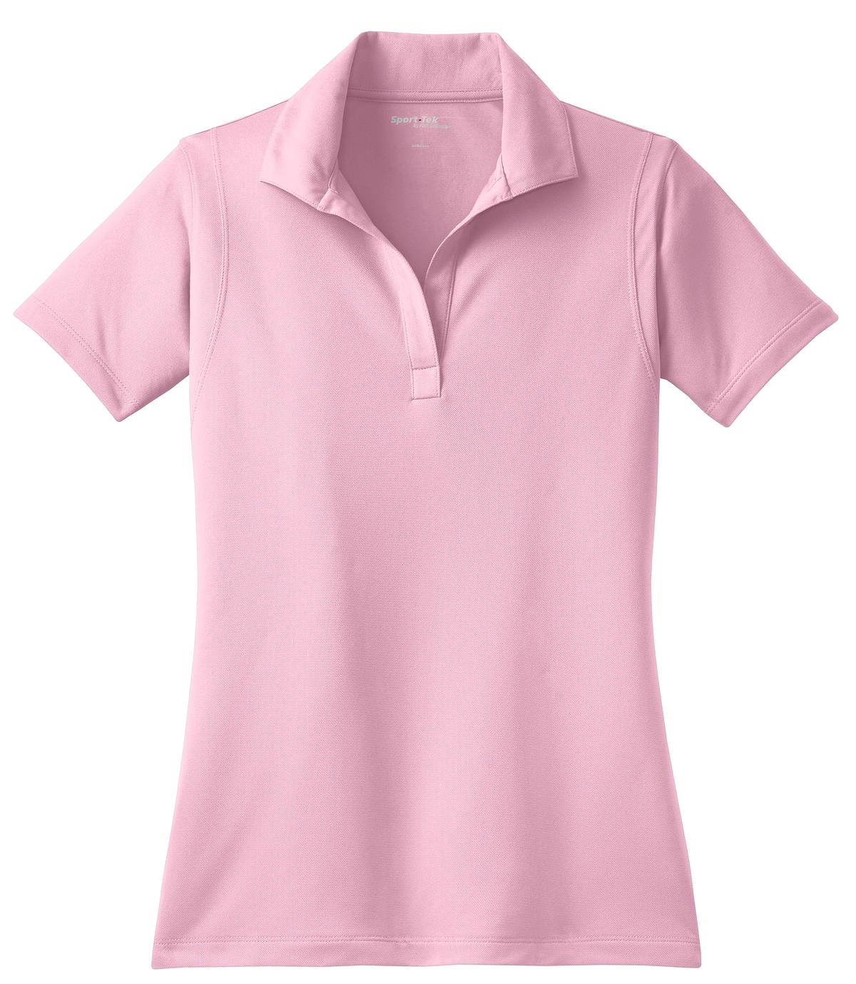 Front View of Light Pink Sport-Tek Women's Micropique Sport-Wick Polo. LST650