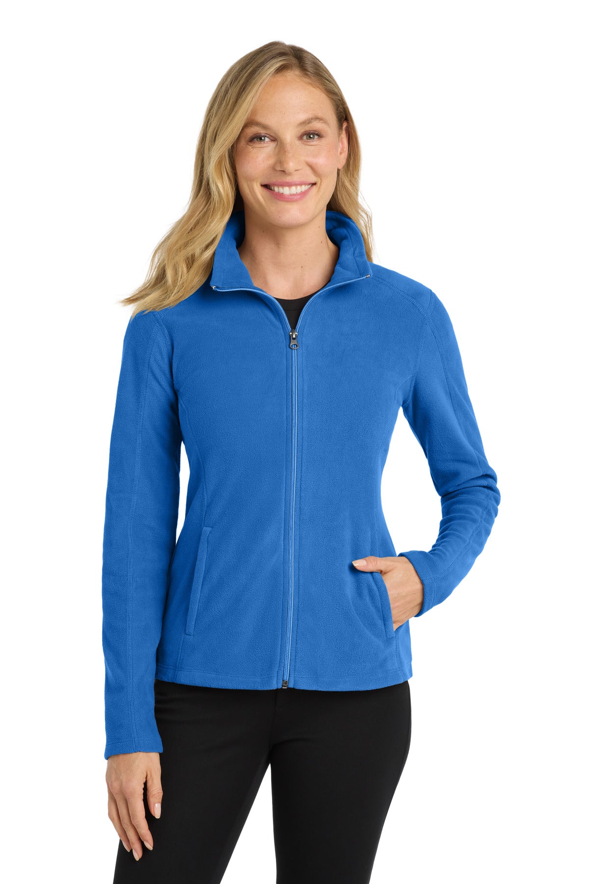 Front View of Light Royal Port Authority Women's Microfleece Jacket. L223