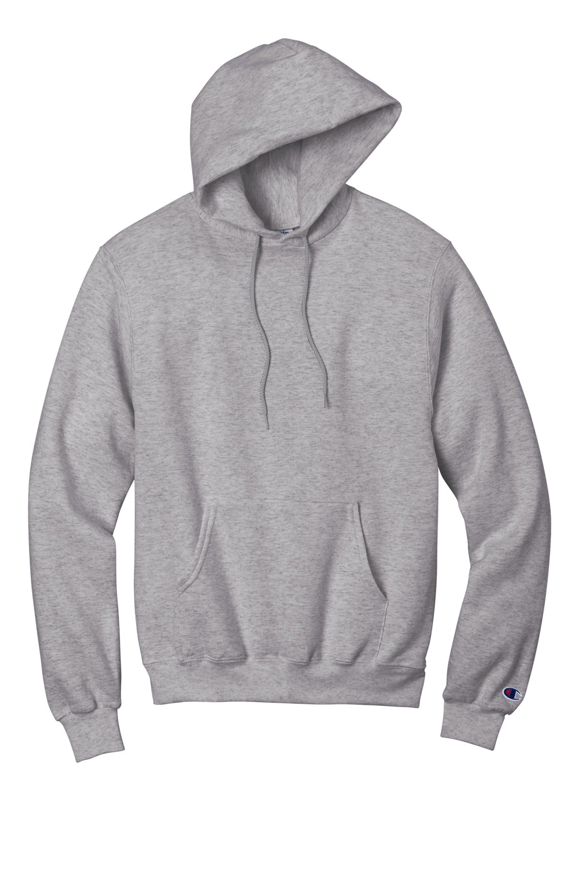 Front View of LightSteel Champion Powerblend Pullover Hoodie. S700