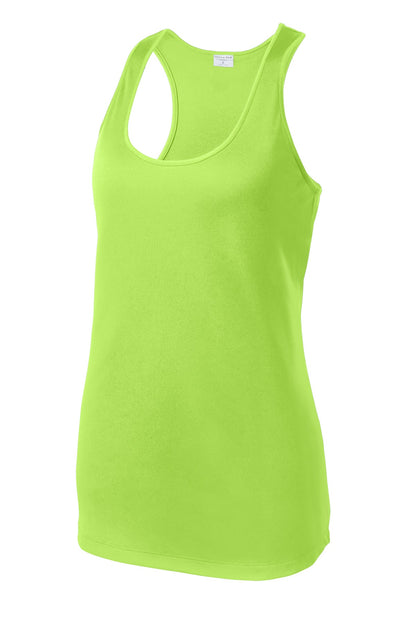Front View of Lime Shock Sport-Tek Women's PosiCharge Competitor Racerback Tank. LST356