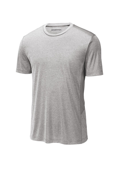 Front View of Lt Gry He/L Gy Sport-Tek Endeavor Tee. ST465