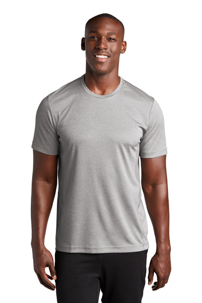 Front View of Lt Gry He/L Gy Sport-Tek Endeavor Tee. ST465