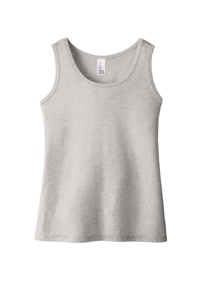 Front View of Lt Hthr Grey District Girls V.I.T. Tank DT6303YG
