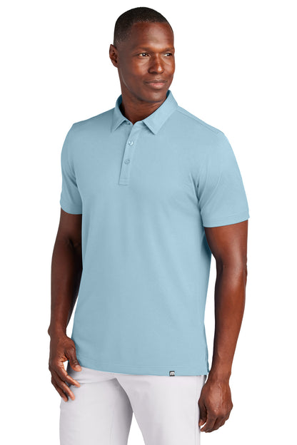 Front View of LtDenimBlu TravisMathew Cabana Solid Polo TM1MAA370